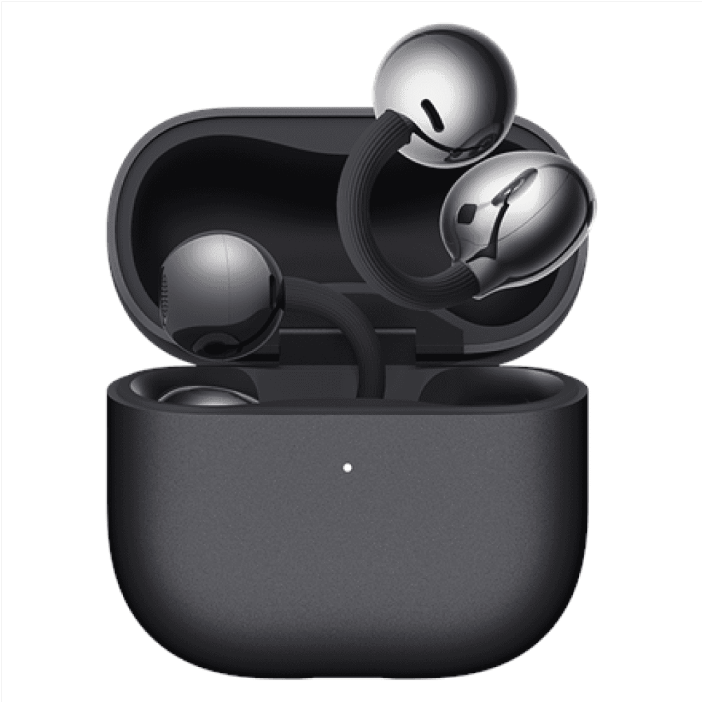 Wireless earbuds charging case — black